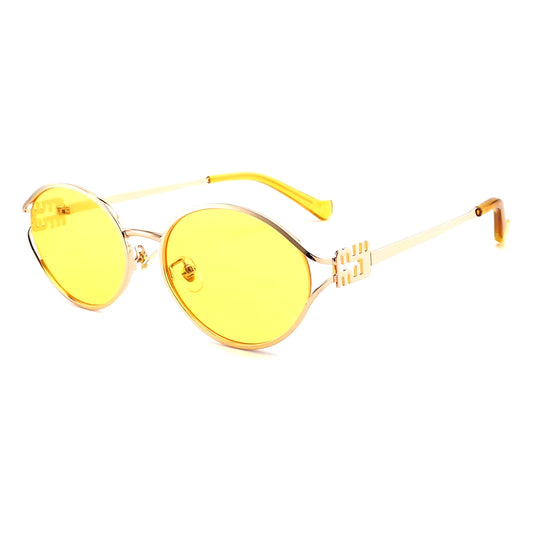 Fashion Brand Sunglasses Retro Small Frame Woman Man Metal Cat Eye Glasses Shades UV Protection Sun Glasses with Box