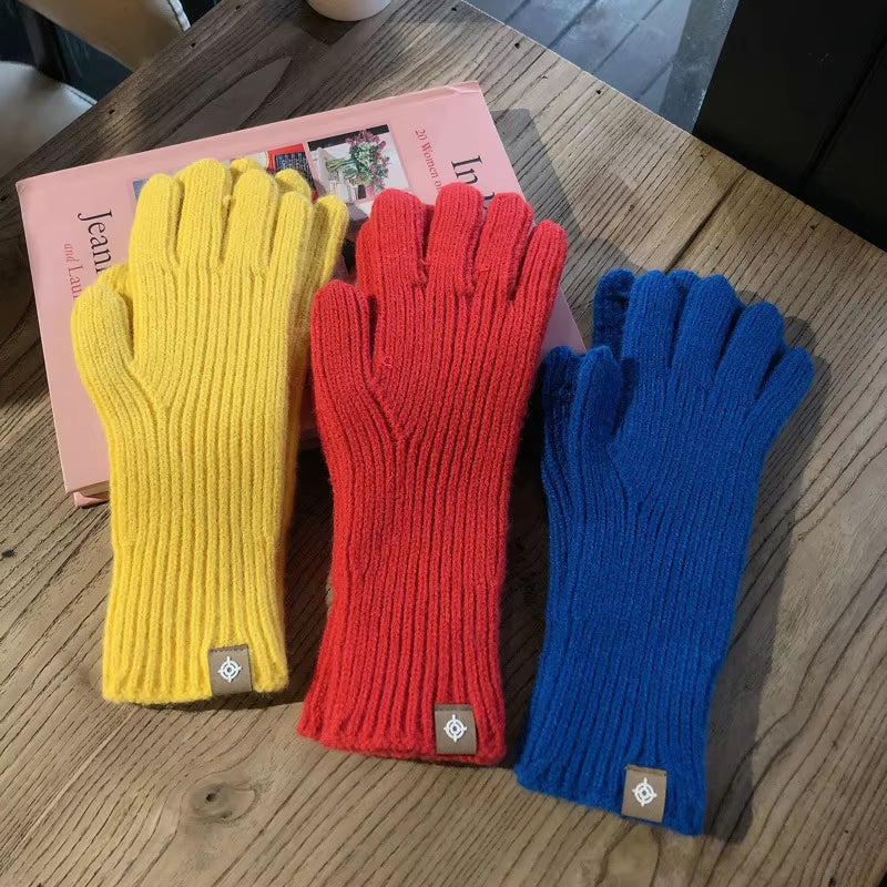 Women'S Winter Gloves Cute Plush Warm Riding Gloves Women Solid Gloves Womens Gloves Fluffy Work Kids Winter Gloves