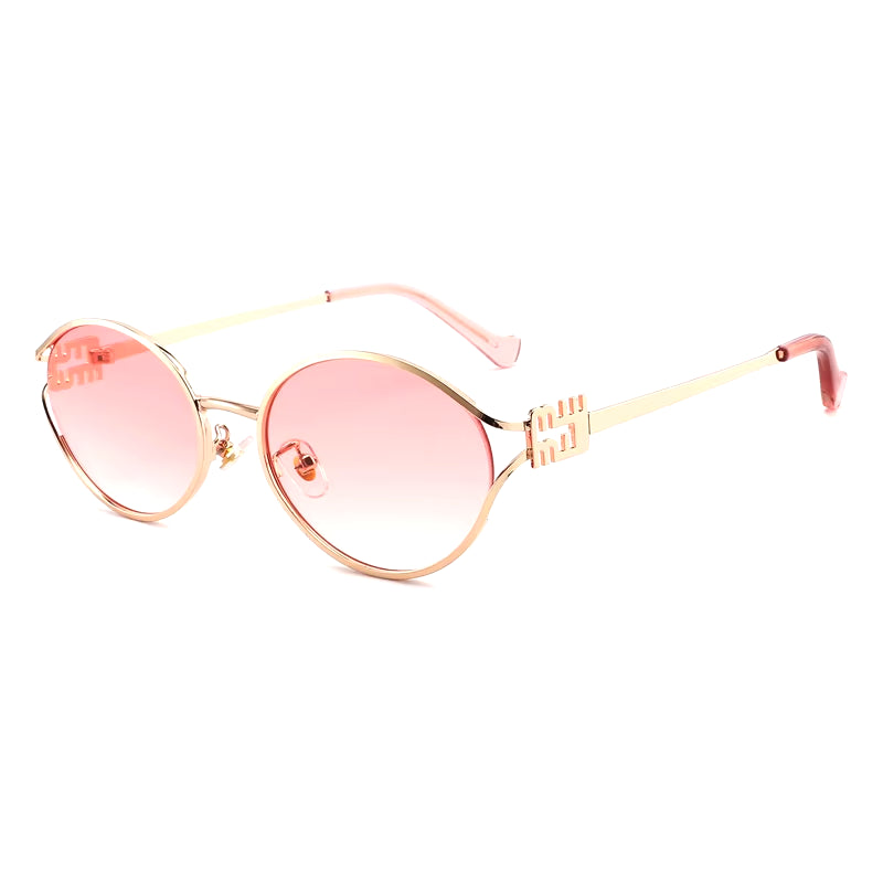 Fashion Brand Sunglasses Retro Small Frame Woman Man Metal Cat Eye Glasses Shades UV Protection Sun Glasses with Box