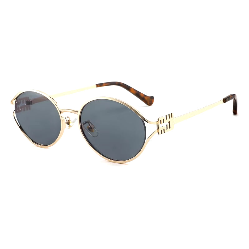 Fashion Brand Sunglasses Retro Small Frame Woman Man Metal Cat Eye Glasses Shades UV Protection Sun Glasses with Box