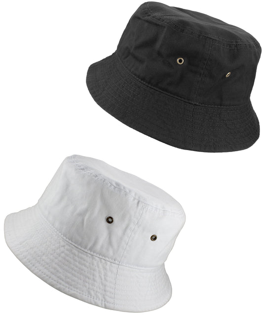 Bucket Hat 100% Cotton Packable Summer Travel Cap. 2PC: Khaki / Olive-L/Xl