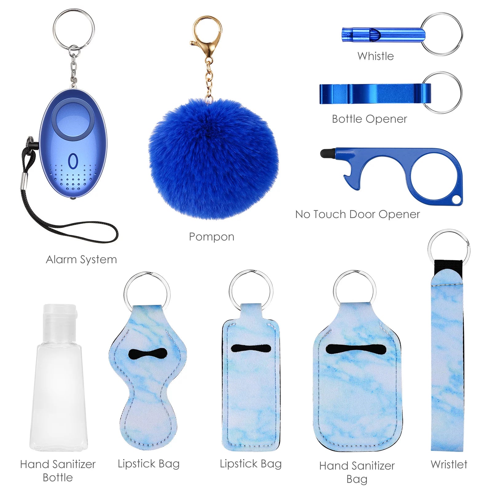 Safety Keychain Set, for Women Personal Safety Keychain Set with Personal Alarm Protective Keychain Accessories