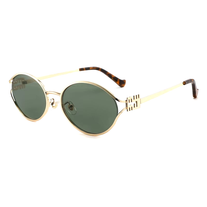 Fashion Brand Sunglasses Retro Small Frame Woman Man Metal Cat Eye Glasses Shades UV Protection Sun Glasses with Box